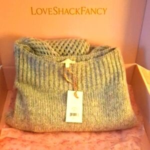 LoveShackFancy Gray Rosie Pullover. Sz XL. Purchased From LoveShackFancy Site.